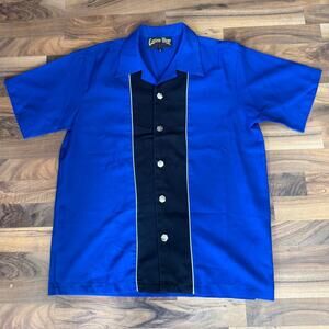 Casino Wear Blue Dice Button Up Size MD